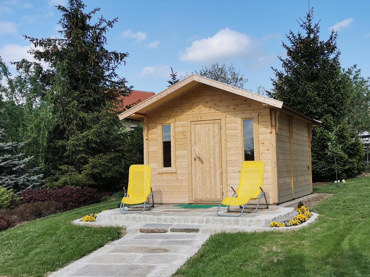 Pension Raupennest Mit Blockhaussauna Бауцен Екстериор снимка
